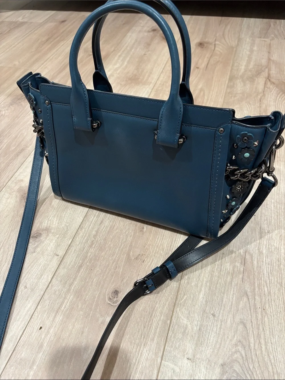 Coach leather carry